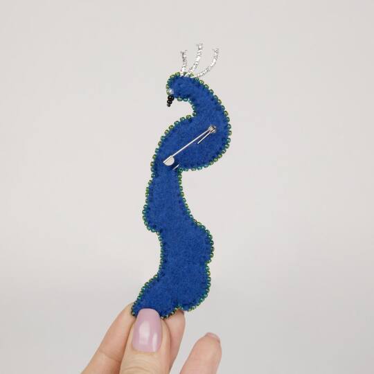Charivna Mit The Bird of Happiness Brooch Crystal Art Beadwork Kit